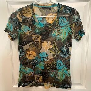 MEXX Retro Sheer Floral Print M